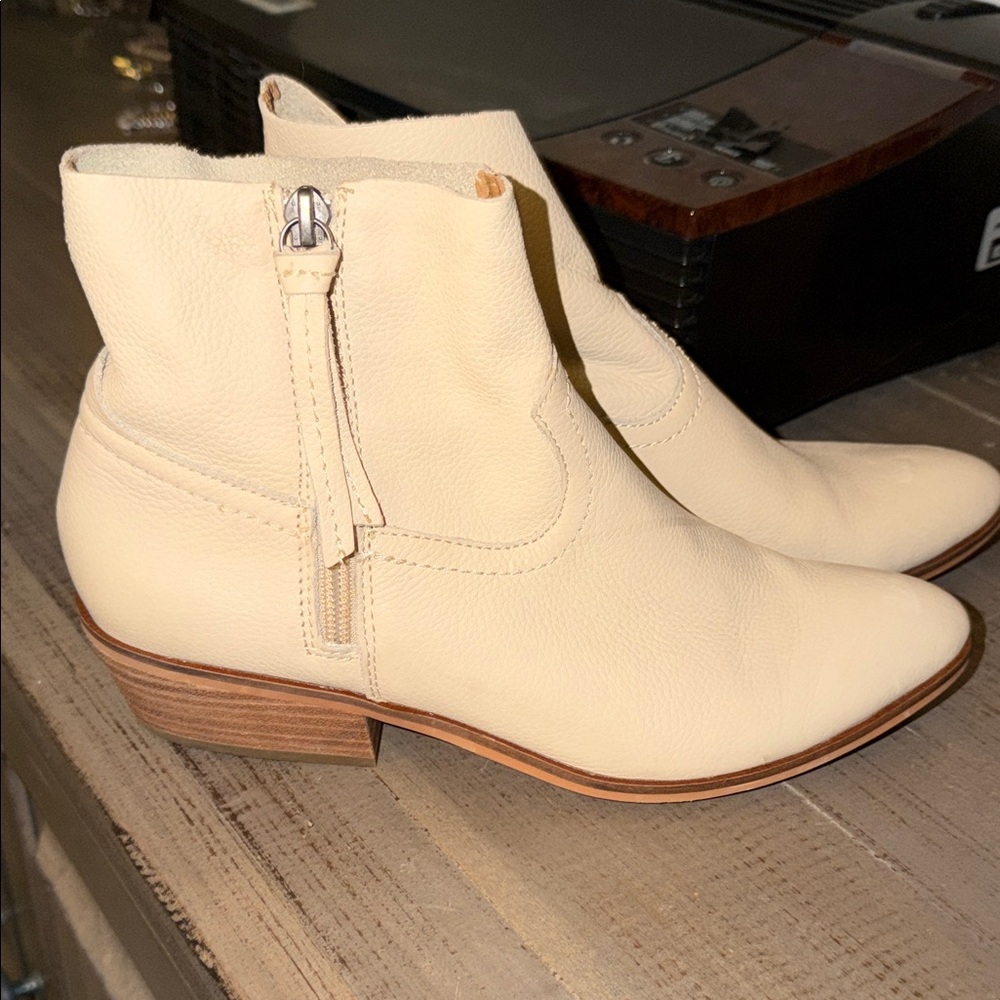 Cream Ankle Boots